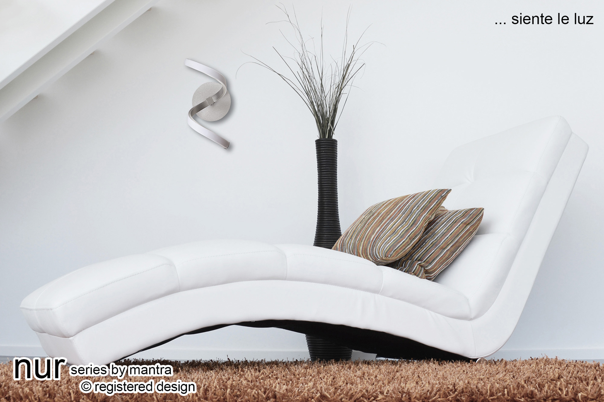 Nur Silver Wall Lights Mantra Modern Wall Lights Nur Silver Wall Lights Mantra Modern Wall Lights